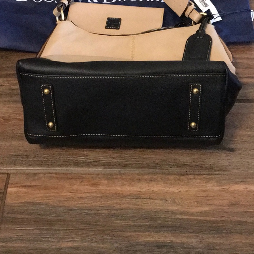 Dooney & Bourke Tan and Black Leather Shoulder Bag. NWOT - Picture 9 of 15